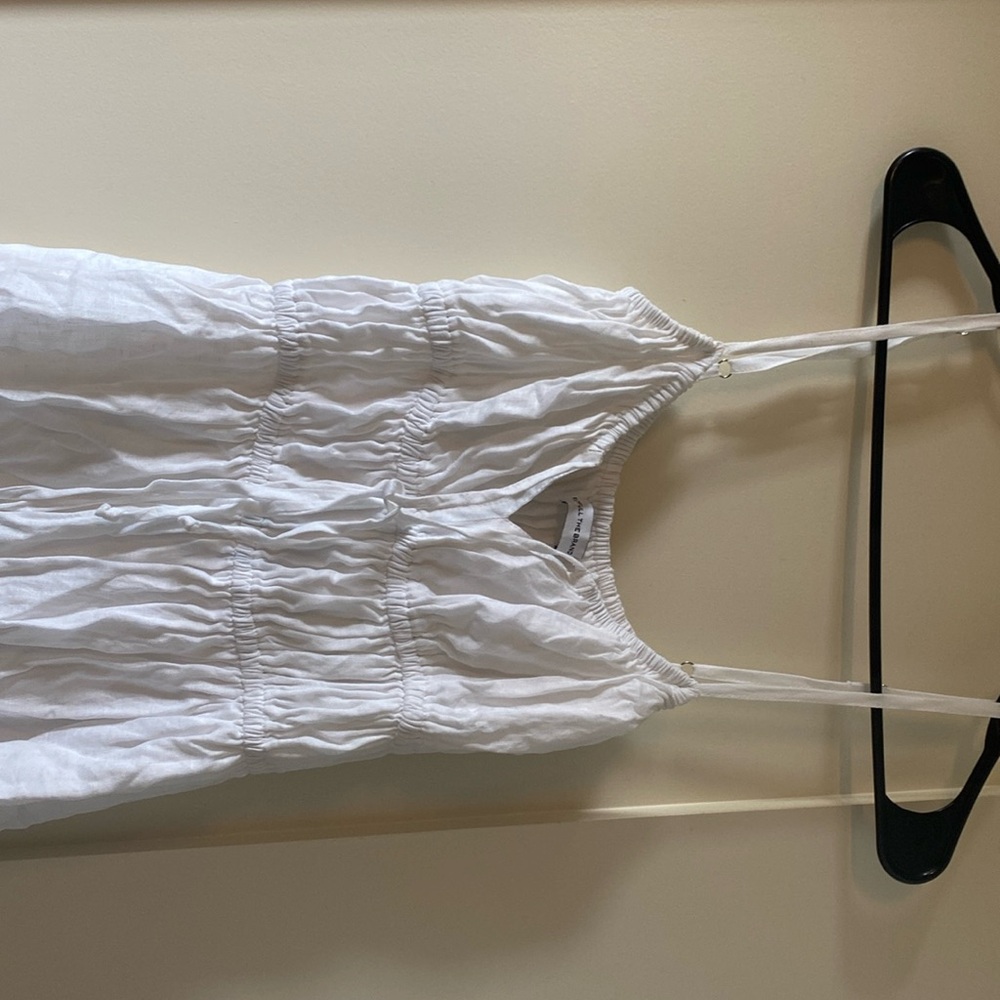 Faithful the Brand Linen Midi Dress White